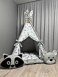 Вігвам дитячий Звірята та літачки БОНБОН з Кошиком Повний комплект, вігвам для хлопчика, вігвам для дітей, дитячий будиночок, фото 2