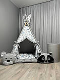 Вігвам дитячий Звірята та літачки БОНБОН з Кошиком Повний комплект, вігвам для хлопчика, вігвам для дітей, дитячий будиночок, фото 4
