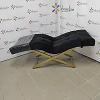 Кушетка LASHMAKER 2 в 1 єкошкіра Чорний із золотим