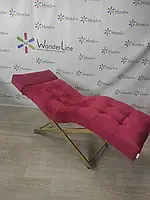 Кушетка LASHMAKER 2 в 1 єкошкіра Білий із золотим