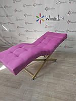 Кушетка LASHMAKER 2 в 1 велюр Малиновий із золотим