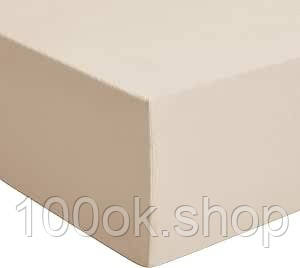 Простирадло Amazon Basics Jersey на резинці 200 x 200cm Beige (B07G8JS36N) (б/в) 3919, фото 1