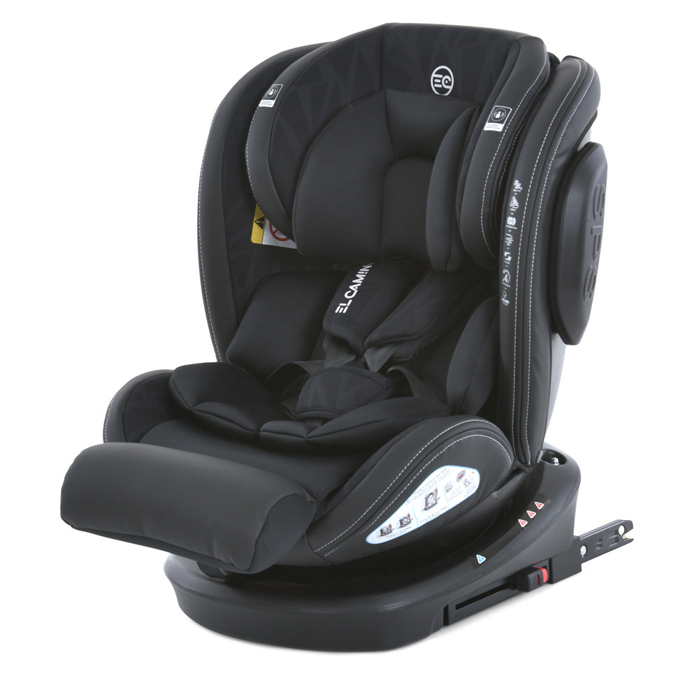Автокрісло універсальне EL CAMINO ME 1045 EVOLUTION 2 Black Luxe з поворотним сидінням 360°