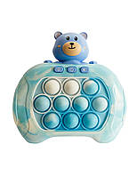 Електронна приставка консоль, іграшка-антистрес Quick Push Puzzle Game Fast №220A Блакитний