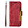 Чохол книжка BetopNice для Poco F5 темно-червоний з ремінцем на руку, фото 2