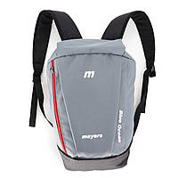 Повседневный детский серый однотонный рюкзак износостойкий и вместительный в спортивном стиле 0095