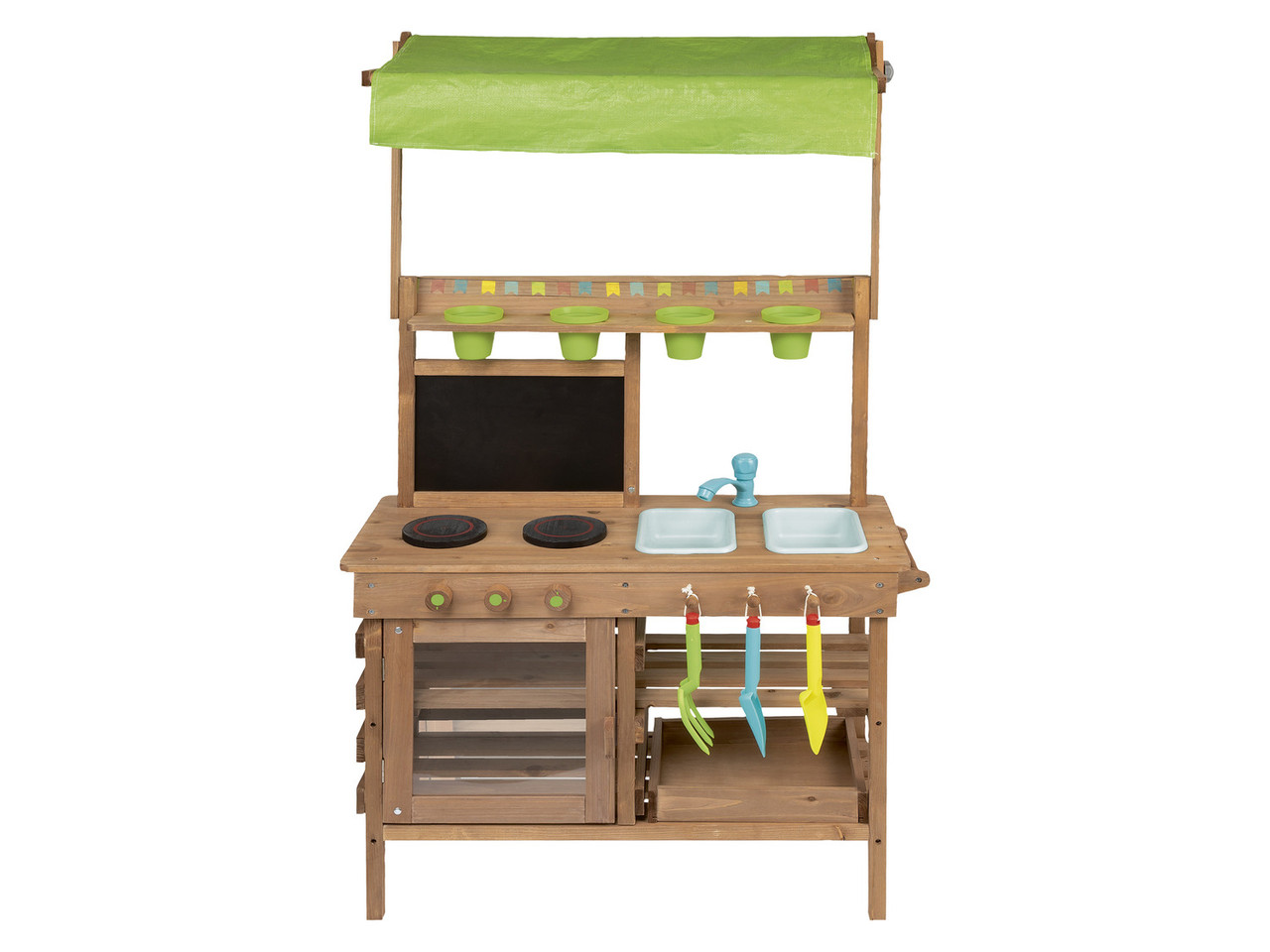 Дитяча дерев'яна кухня Playtive із садовим інвентарем та аксесуарами