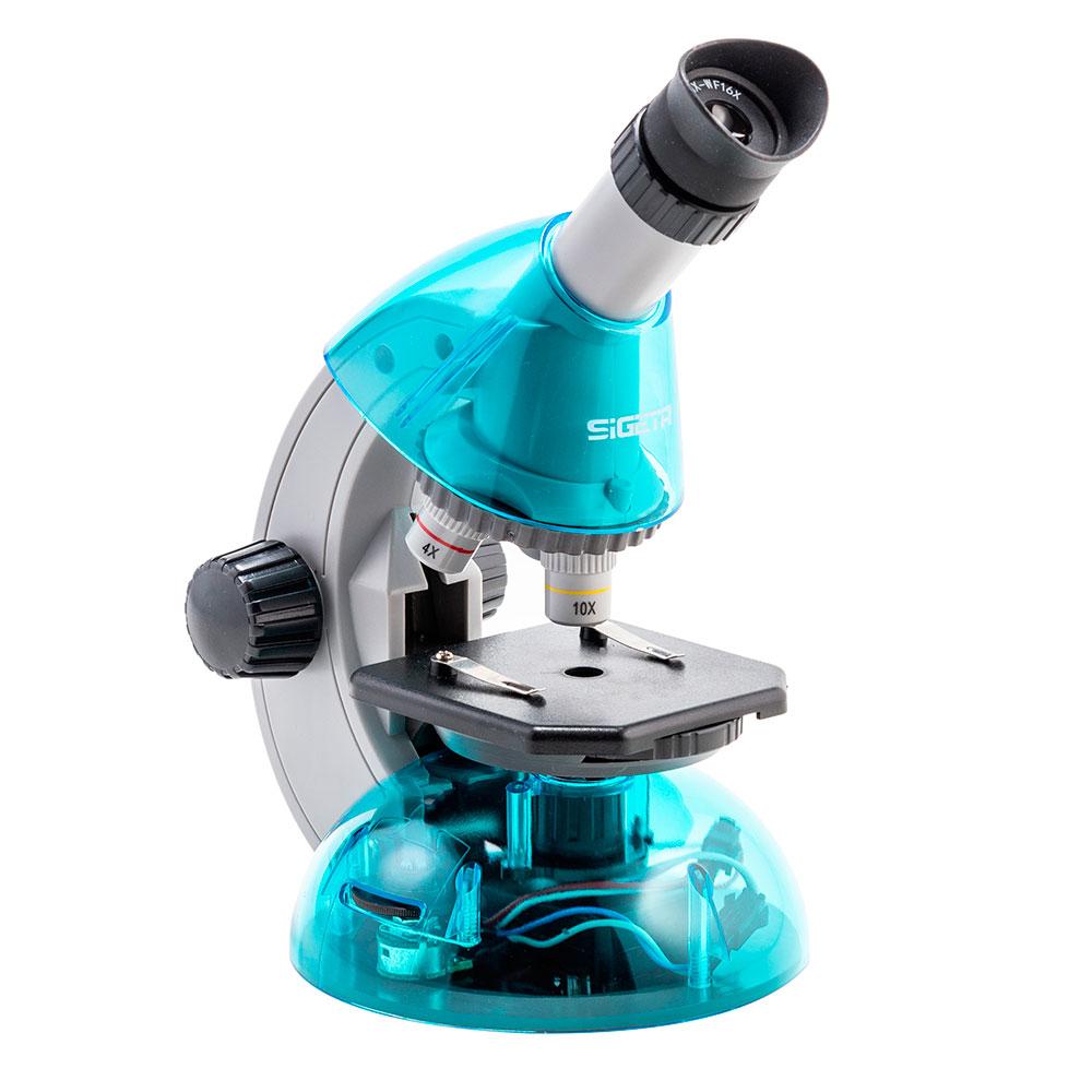 Микроскоп SIGETA MIXI 40x-640x BLUE (с адаптером для смартфона) - фото 1 - id-p2066937241