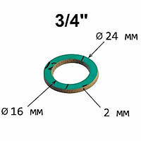 Набір прокладок паронітових 3/4" (5 шт.)
