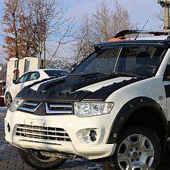 Накладка на капот V1 ABS-пластик EuroCap для Mitsubishi L200 (2006-2015)