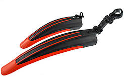 Крила велосипедні (MTB) (тюнінг) (червоні вставки, пластик) YKX