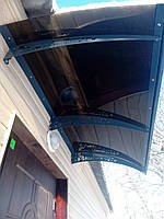 Готовый сборный навес (козырек) над дверью Dash'Ok 2.05x1 м Fauna, Медь антик кронштейн