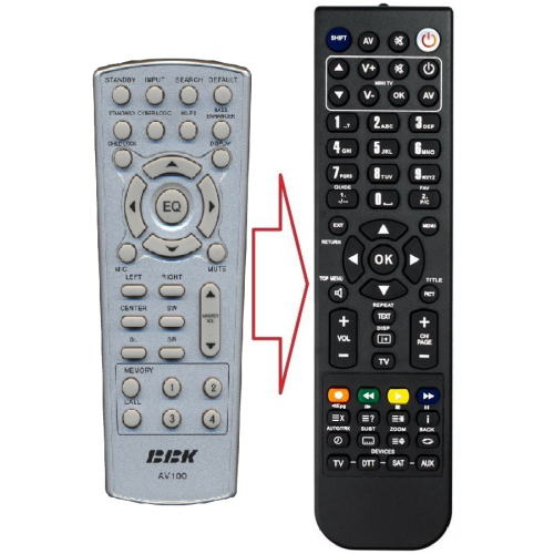 Пульт для BBK AV100 (аналог), фото 1