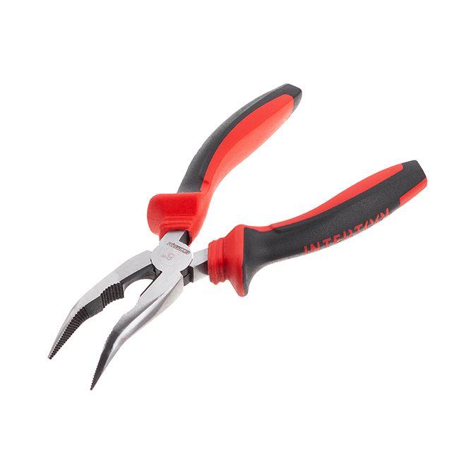 Довгогубці вигнуті 160 мм, 40CrV, фосфатовані, поліровані. INTERTOOL NT-0146, фото 1