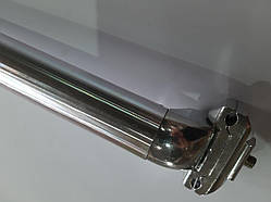 Підсідельний штир велосипеда (дієслово) (L-270mm, D-30,0mm) (алюміній, білий) (+кріплення хром) REKO