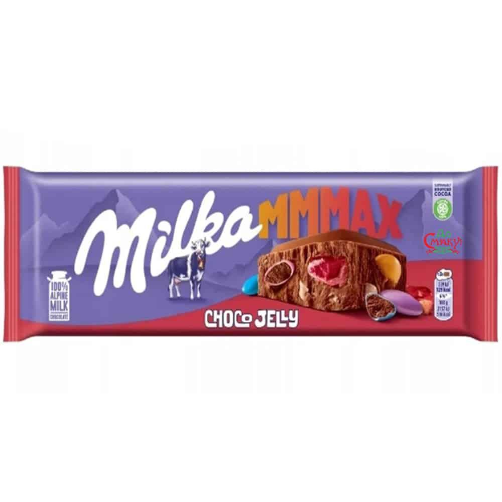 Молочний шоколад Milka MAX Choco Jelly з шипучими гранулами та драже 250 г