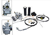 Карбюратор веломотор (F50/F80) (ручка газа, тросы) EVO