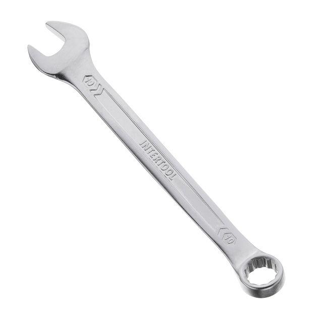 Ключ комбінований 10 мм, STORM, Cr-V, покриття сатин-хром INTERTOOL XT-1010, фото 1