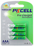 Аккумулятор PKCELL 1.2V AAA 1000mAh NiMH Already Charged, 4 штуки в блистере цена за блистер, Q12