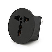 Гніздо на корпус під універсальну розетку SS-801, 250 В, 13 А, Black
