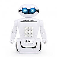 Електронна дитяча скарбничка - сейф з кодовим замком та купюроприймачем Робот Robot Bodyguard та ZG-157 лампа 2в1