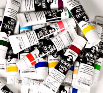 Фарба акрилова гуаш, Чорна світла, 40 мл, Turner