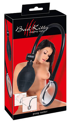 Вакуумна вагінальна помпа для статевих губ чорного кольору Bad Kitty Love&Life