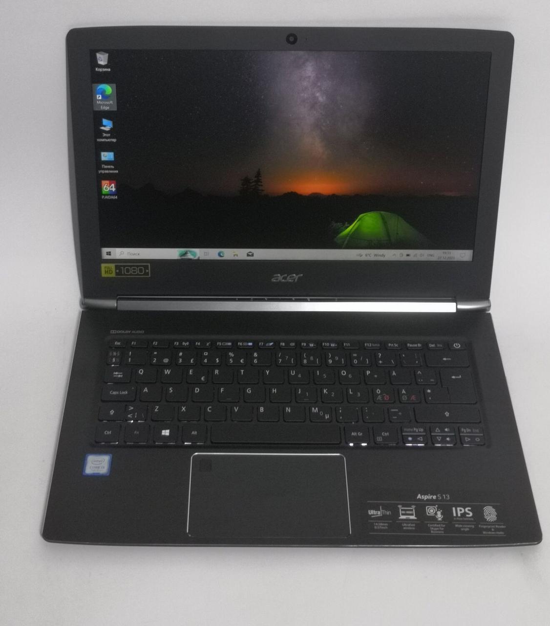 Б/в Ноутбук Acer Aspire S5-371 13.3" 1920x1080| Core i3-7100U| 4 GB RAM| 128 GB SSD| HD 520