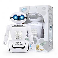 Електронна дитяча скарбничка - сейф з кодовим замком та купюроприймачем Робот Robot Bodyguard та ZV-820 лампа 2в1