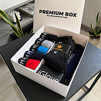 Мужской набор трусов и носков Tommy Hilfiger Winter трусы боксеры 5 штук 4 пары носков и перчатки Premium Box