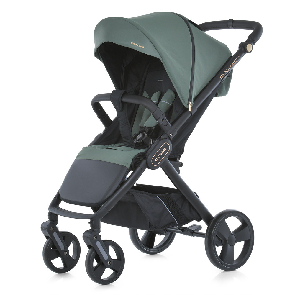 Коляска дитяча El Camino ME 1053-3 DYNAMIC PRO Forest Green прогулянкова, алюмінієва рама, навантаження 22кг