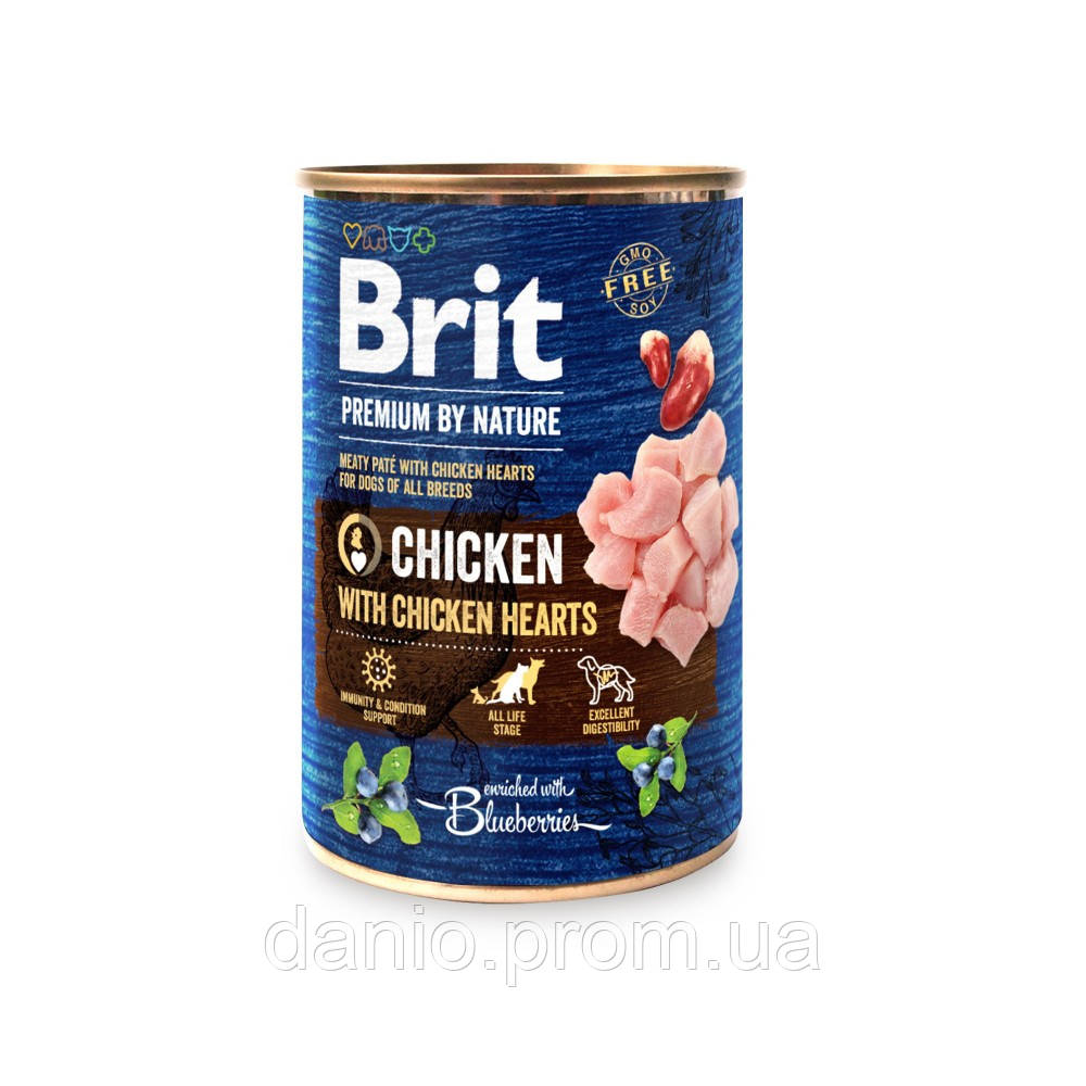 Корм для собак Brit Premium By Nature Chicken with Hearts 400 г, з куркою