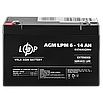 Акумулятор LogicPower AGM 6V 14AH свинцево-кислотний герметичний довговічний, фото 3
