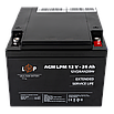 Акумулятор AGM LPM 12V 26Ah для ДБЖ відеоспостереження герметичний без обслуговування довговічний, фото 3