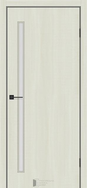 Двері міжкімнатні КФД/ KFD LINE Glass-01 Шимо Ваніль, Сатин білий