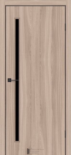 Двері міжкімнатні КФД/ KFD LINE Glass-01 Шимо Міранти, Чорне скло