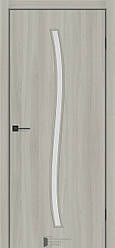 Двері міжкімнатні КФД/ KFD LINE Glass-02 Шимо Пекан, Сатин білий