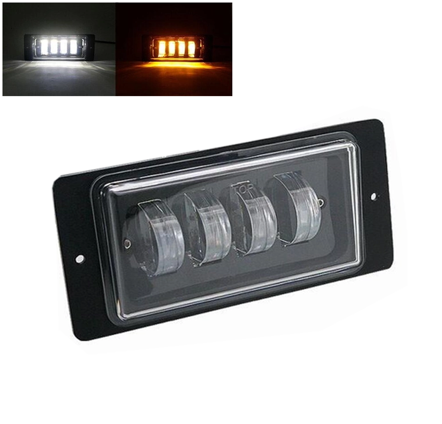 Противотуманная бело желтая фара LED для Лада ВАЗ 2110, 2110, 2111, 2112, 2114, 2115, фото 1