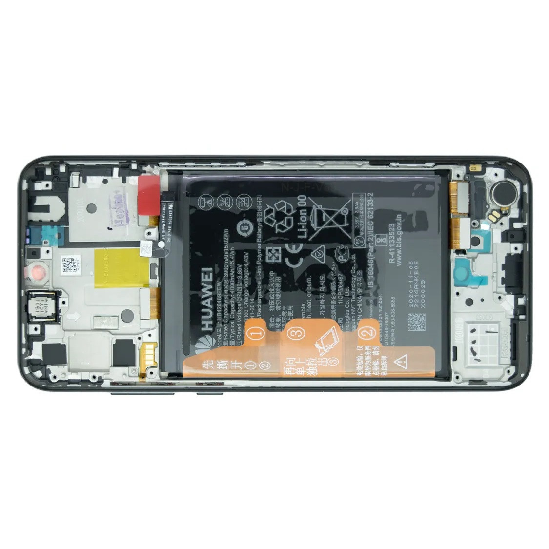 Дисплей Huawei P Smart  S 2020 модуль в зборі з тачскріном і рамкою, Service Original, чорний