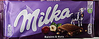 Молочный шоколад с изюмом и орехами Milka 100г