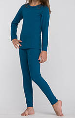 Дитяча термобілизна з вовною для дівчинки бірюзова