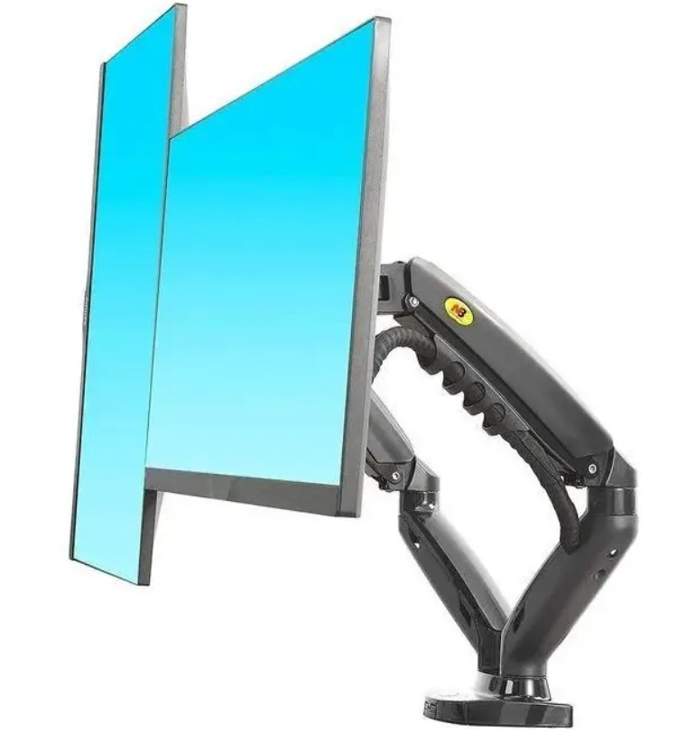 Кріплення настільне V-Star V160 для двох моніторів 17-27 дюймів 808, чорне, фото 1