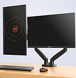 Кріплення настільне V-Star V160 для двох моніторів 17-27 дюймів 808, чорне, фото 7