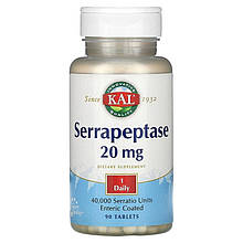 Серрапептаза KAL "Serrapeptase" 20 мг (90 таблеток)