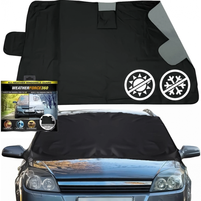 Чохол на лобове скло для автомобіля Weather Force 360 (160х120 см) накидка на лобове скло від снігу, фото 1