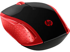 Мишка бездротова HP 200, 3 кн., 1000 dpi, чорно-червоний