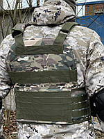 Разгрузочный жилет с подсумками Tera армейский военный тактический камуфляж мультикам (N)