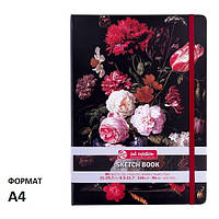 Блокнот-скетчбук "Talens" Art Creation в твердій палітурці, 80 кремово-білих листів, А4, натюрморт з квітами