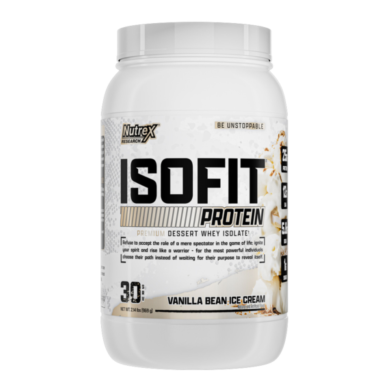 Isoﬁt - 993g Vanilla Bean Ice Cream, фото 1