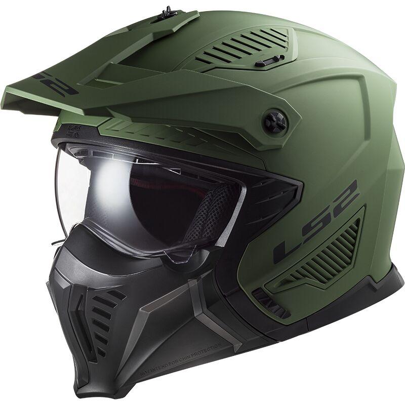 МОТОШОЛОМ ТРАНСФОРМЕР LS2 OF606 DRIFTER SOLID КОЛІР MATT MILITARY GREEN